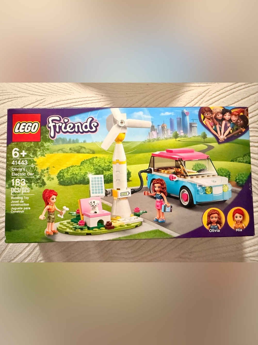 Lego Friends Olivia's Electric Car Set - Pink, Blue, White